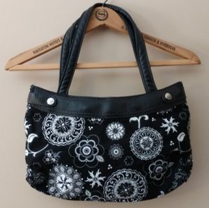 Thirty One skirt purse with extra skirt black gray
